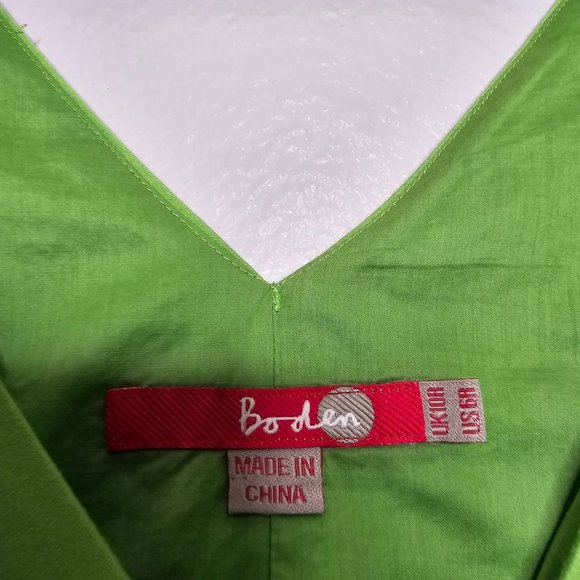 Boden Size 6 Green Color Block Sheath Dress V Neck Knee Length Sleeveless - Picture 8 of 8